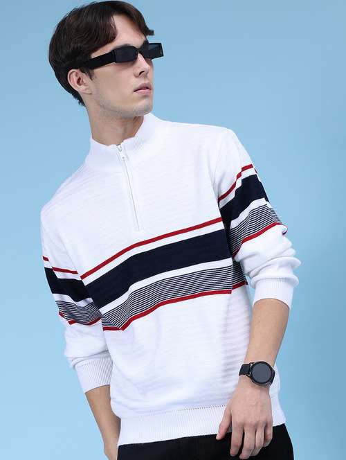 men striped long sleeve regular fit pullover - 21961124 -  Standard Image - 0