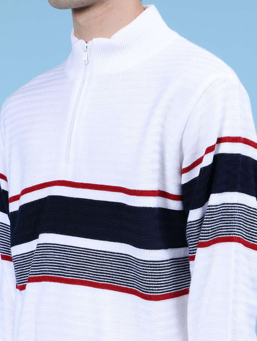 men striped long sleeve regular fit pullover - 21961124 -  Standard Image - 3