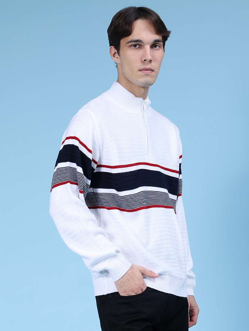 men striped long sleeve regular fit pullover - 21961124 -  Standard Image - 5
