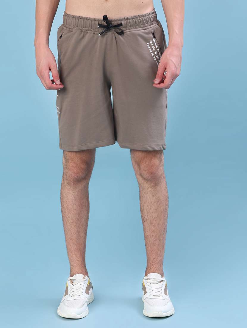 men printed mid rise bermuda short
