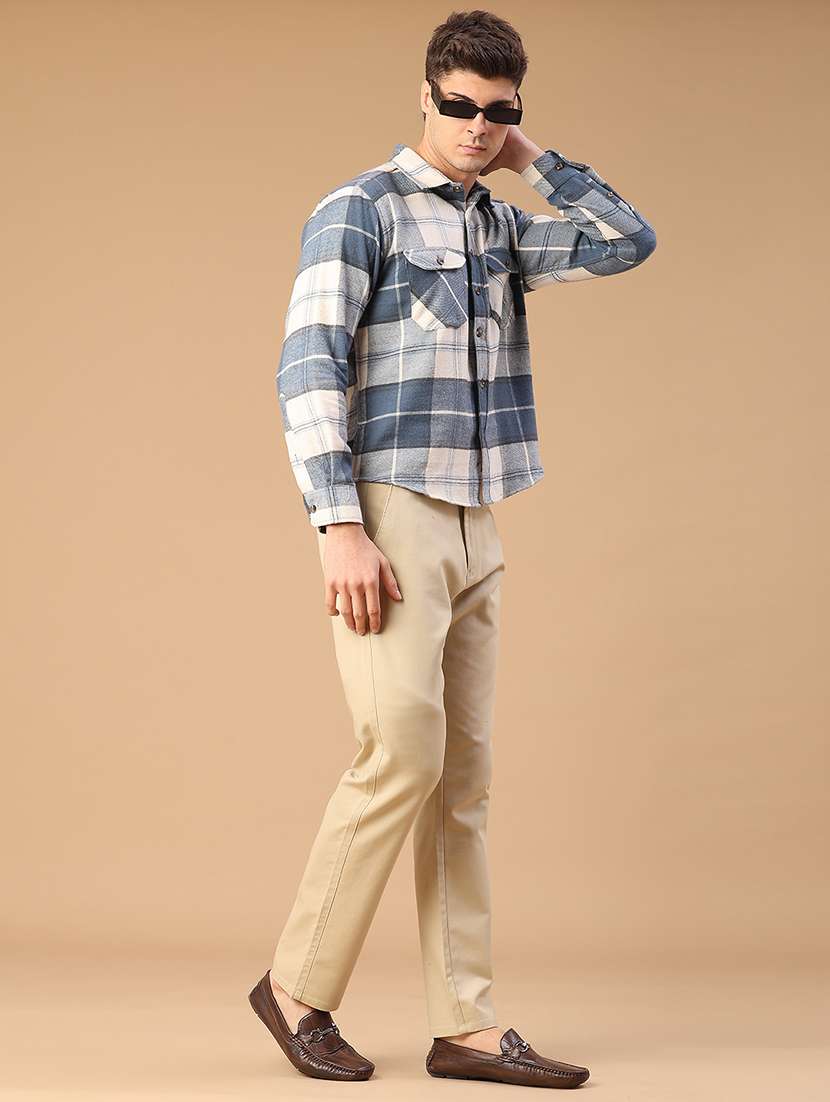men checkered long sleeve regular fit casual shirt - 21961269 -  Standard Image - 5