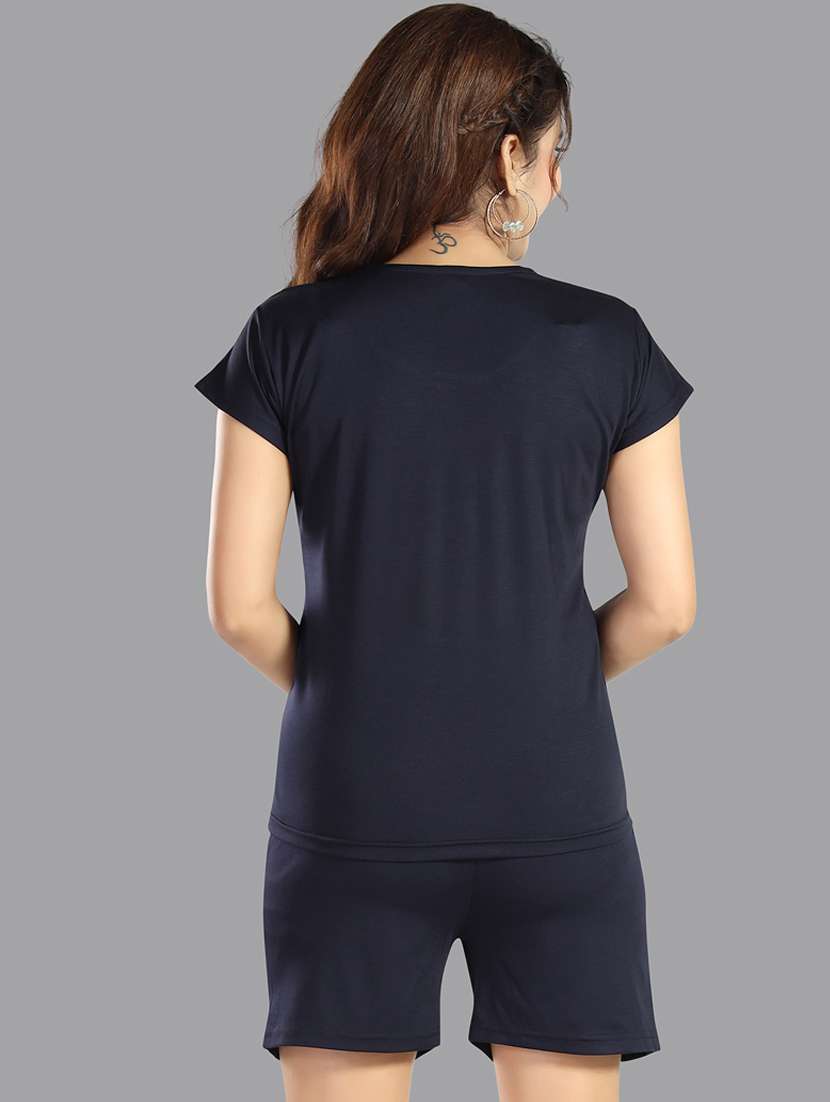 women printed nightwear shorts set - 21961336 -  Standard Image - 3