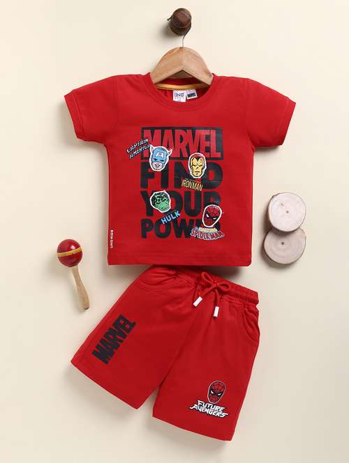 red cotton suit sets coords set - 21961384 -  Standard Image - 0