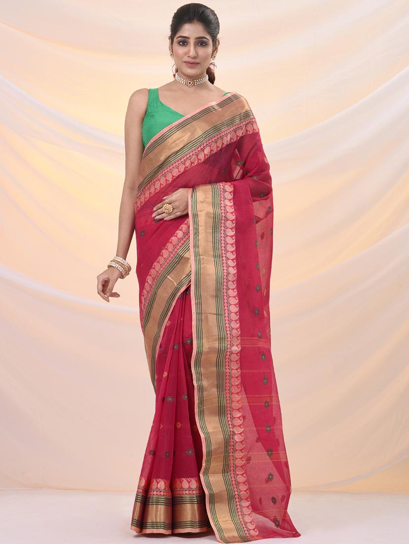 women self design tant saree - 21961425 -  Zoom Image - 0
