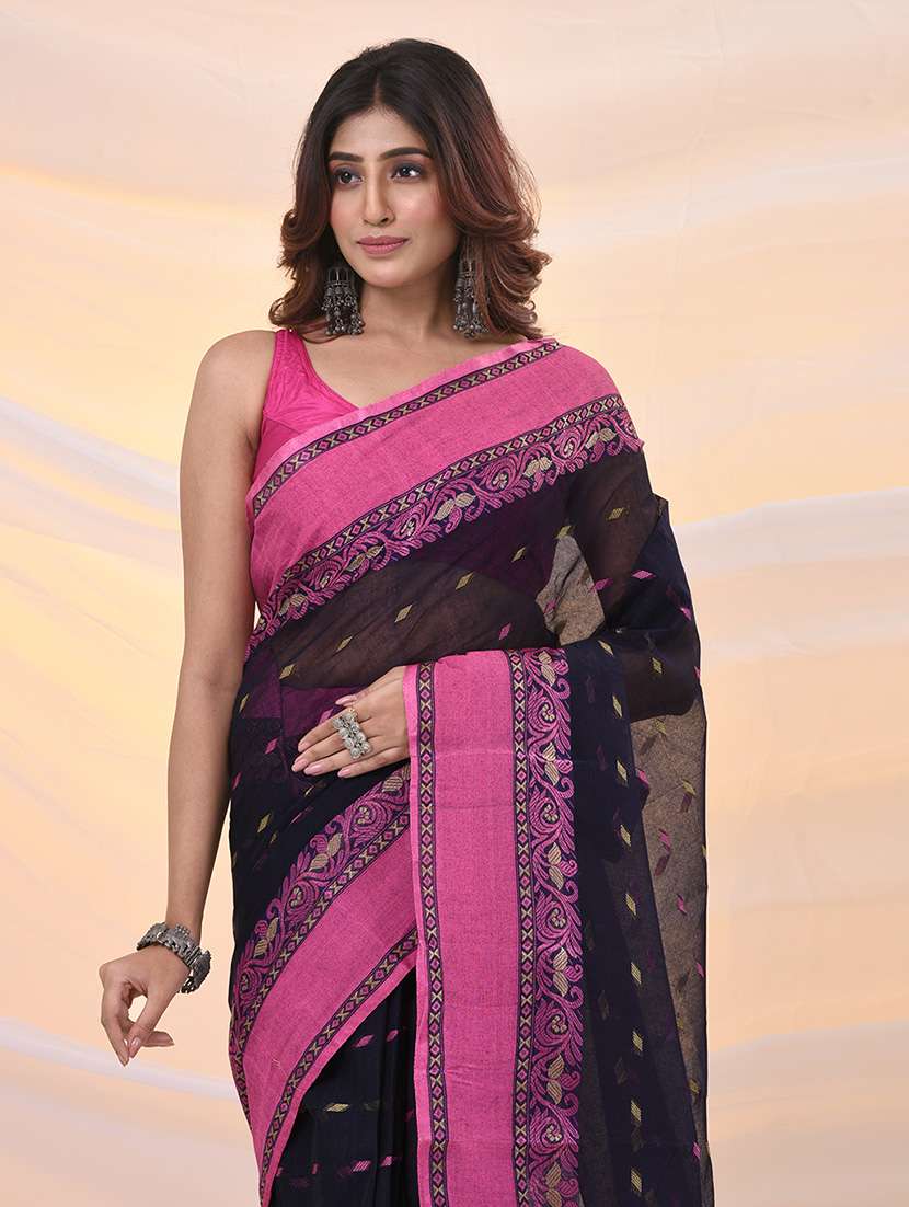 women self design tant saree - 21961434 - Standard Image - 3