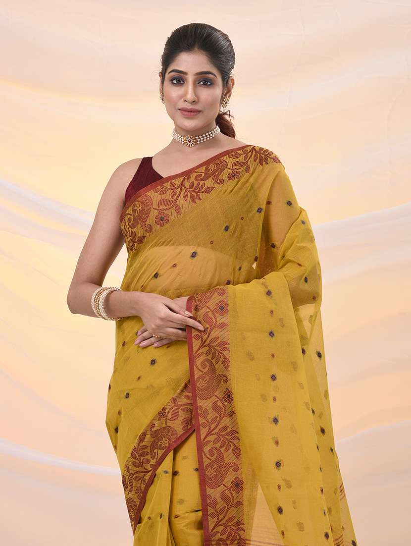 women self design tant saree - 21961436 -  Standard Image - 3