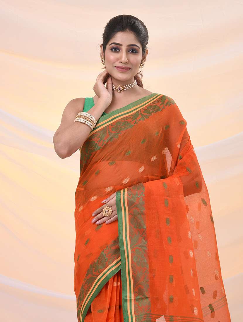 women self design tant saree - 21961443 - Standard Image - 3