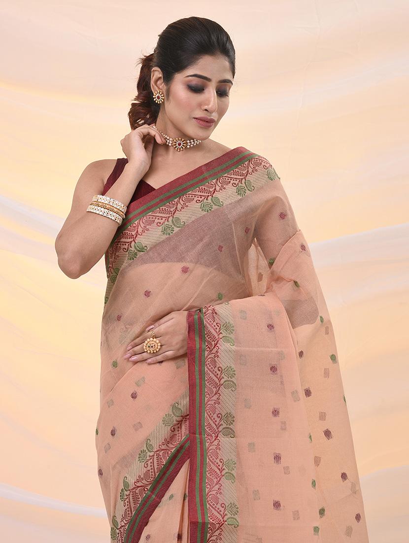 women self design tant saree - 21961444 - Standard Image - 3