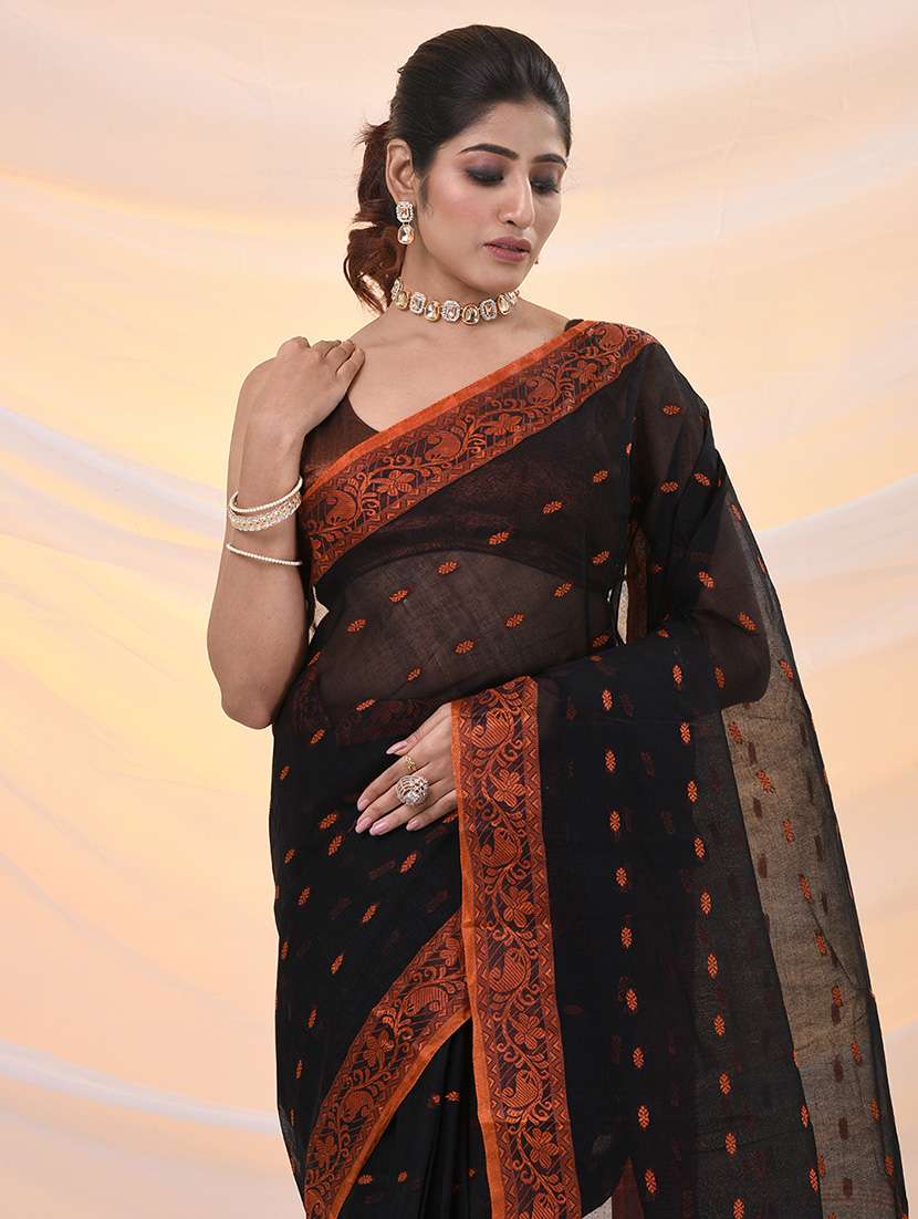 women self design tant saree - 21961445 - Standard Image - 3