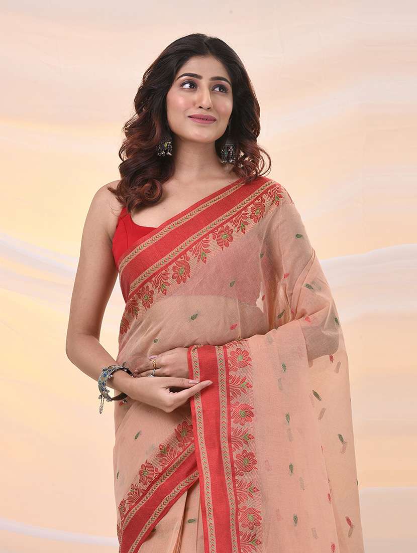 women self design tant saree - 21961449 -  Standard Image - 3