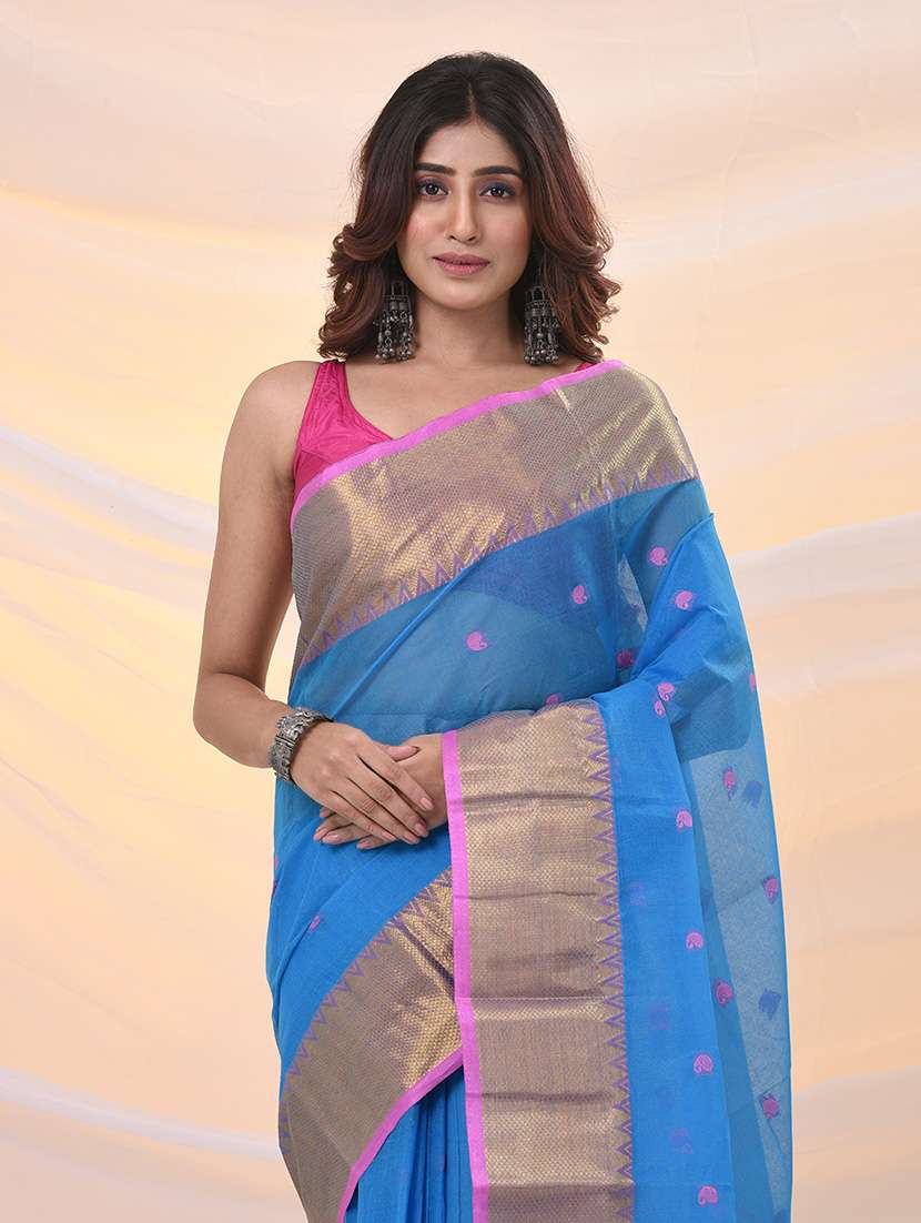 women self design tant saree - 21961451 - Standard Image - 3