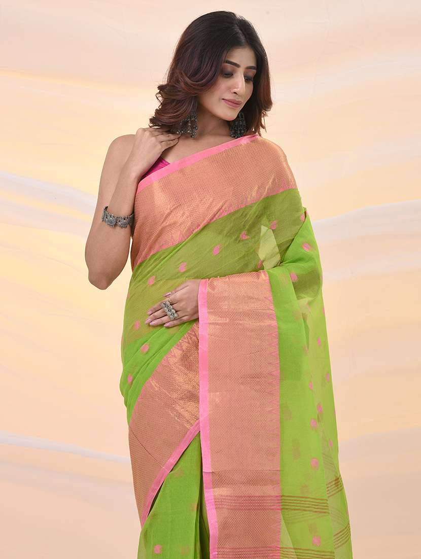 women self design tant saree - 21961454 - Standard Image - 3