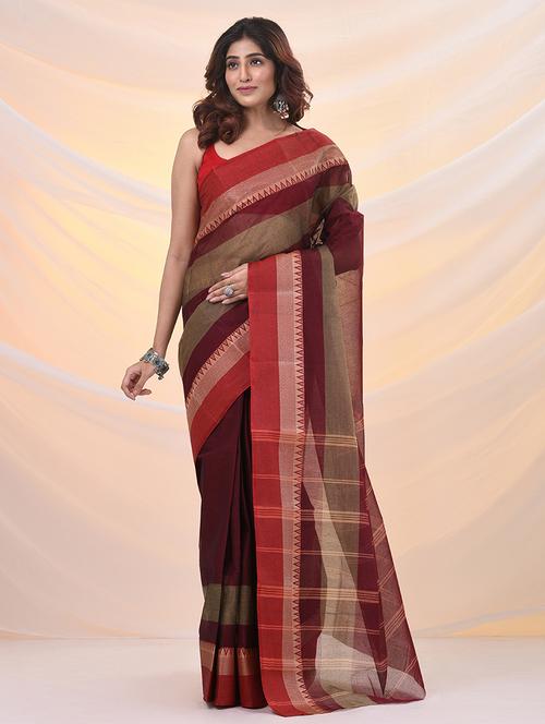 women self design tant saree - 21961460 - Standard Image - 0
