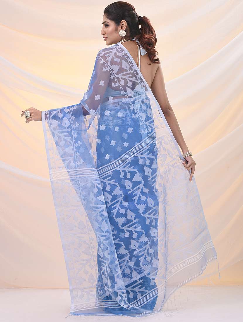 women self design jamdani sare with blouse - 21961491 -  Standard Image - 3