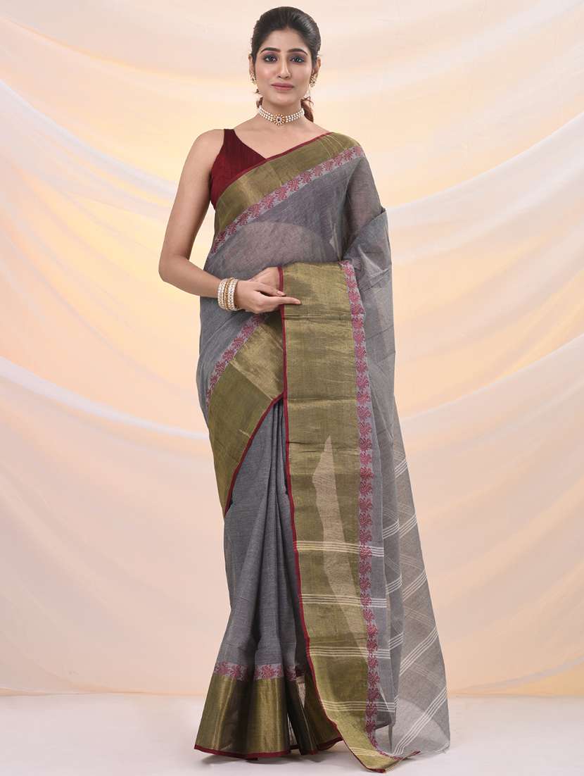 women self design tant saree