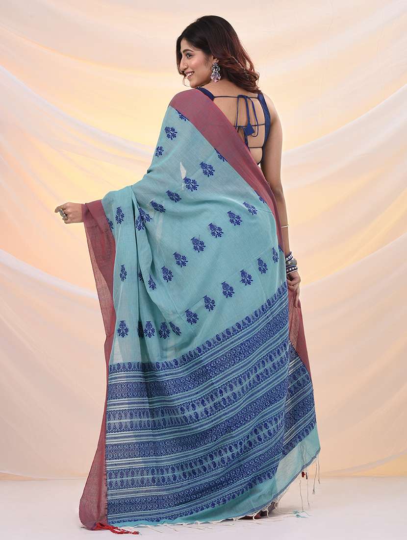 women self design handloom saree with blouse - 21961500 - Standard Image - 3