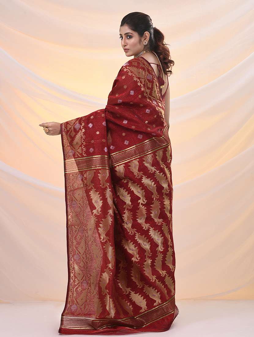 women self design jamdani saree - 21961506 -  Standard Image - 3