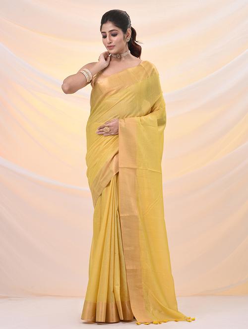 women solid with bordered saree with blouse - 21961514 -  Standard Image - 0