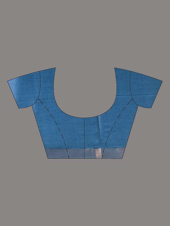 women solid with bordered saree with blouse - 21961518 - Standard Image - 5