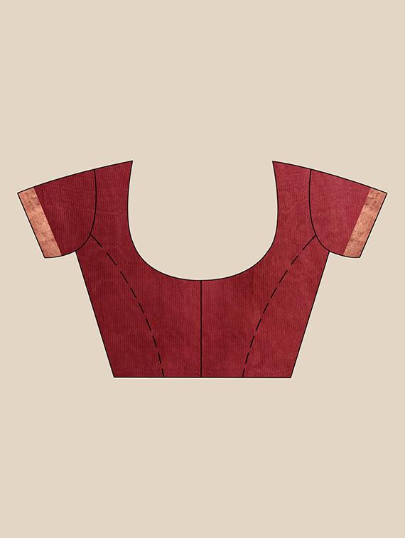 women solid with bordered saree with blouse - 21961519 - Standard Image - 5