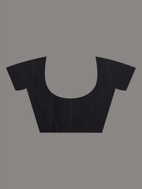 women solid plain saree with blouse - 21961529 - Standard Image - 5