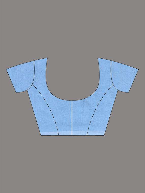 women solid plain saree with blouse - 21961531 -  Standard Image - 5