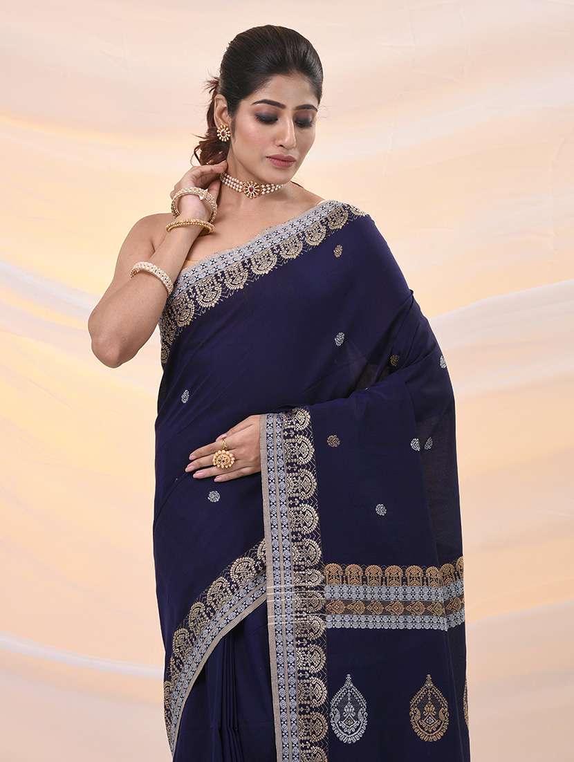 women self design handloom saree with blouse - 21961534 -  Standard Image - 3