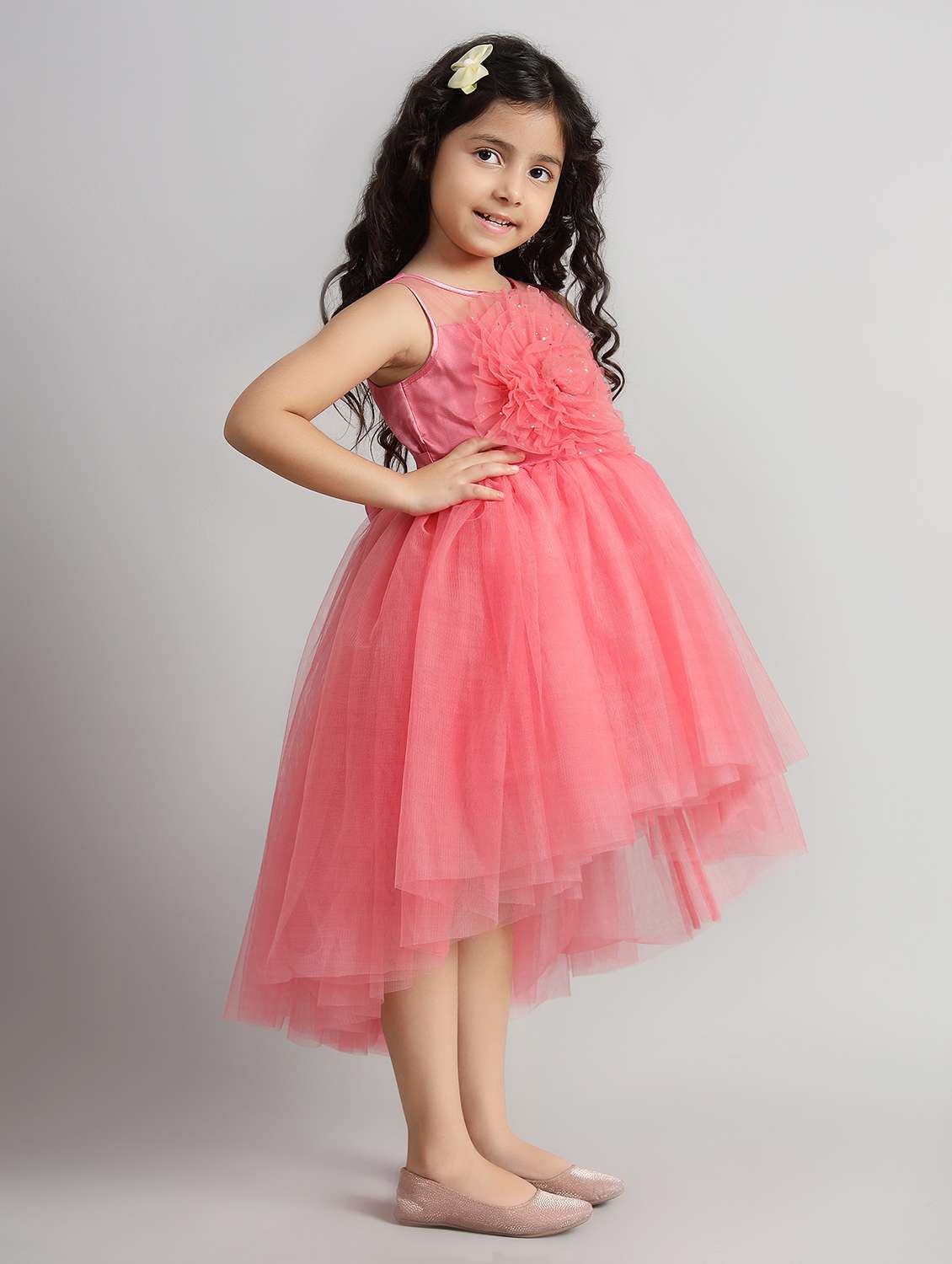 girls embellished sleeveless high low dress - 21961543 -  Standard Image - 3