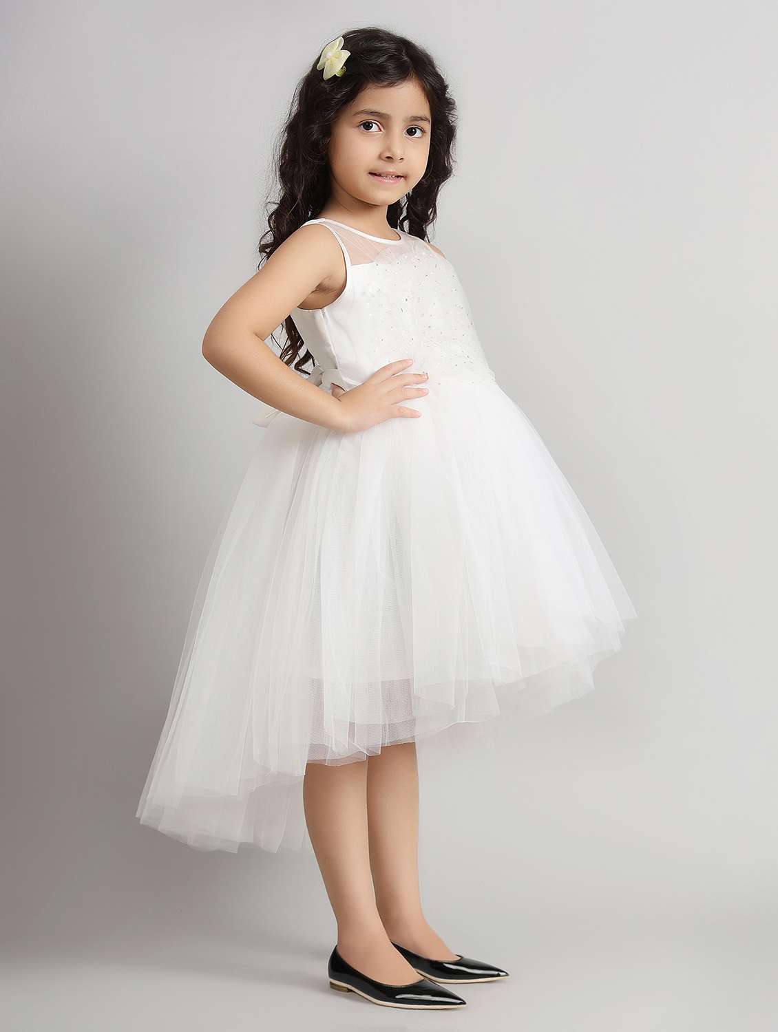 girls embellished sleeveless high low dress - 21961544 -  Standard Image - 3