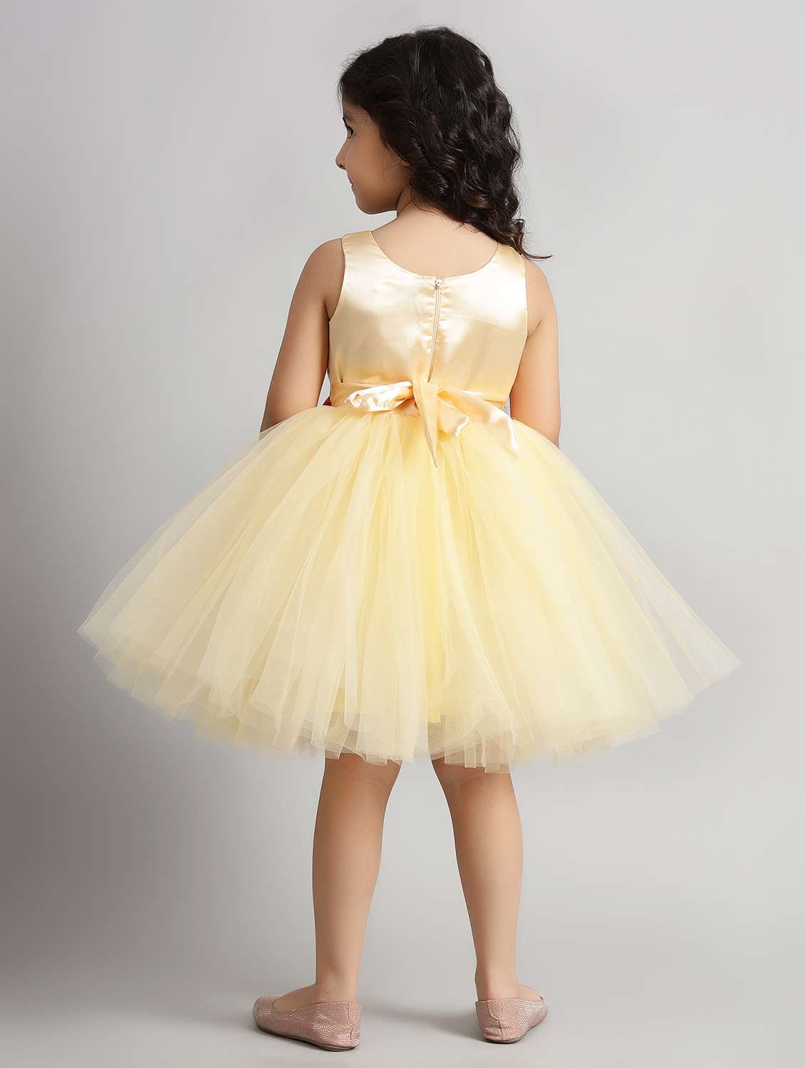 girls printed sleeveless fit & flare dress - 21961550 -  Standard Image - 3