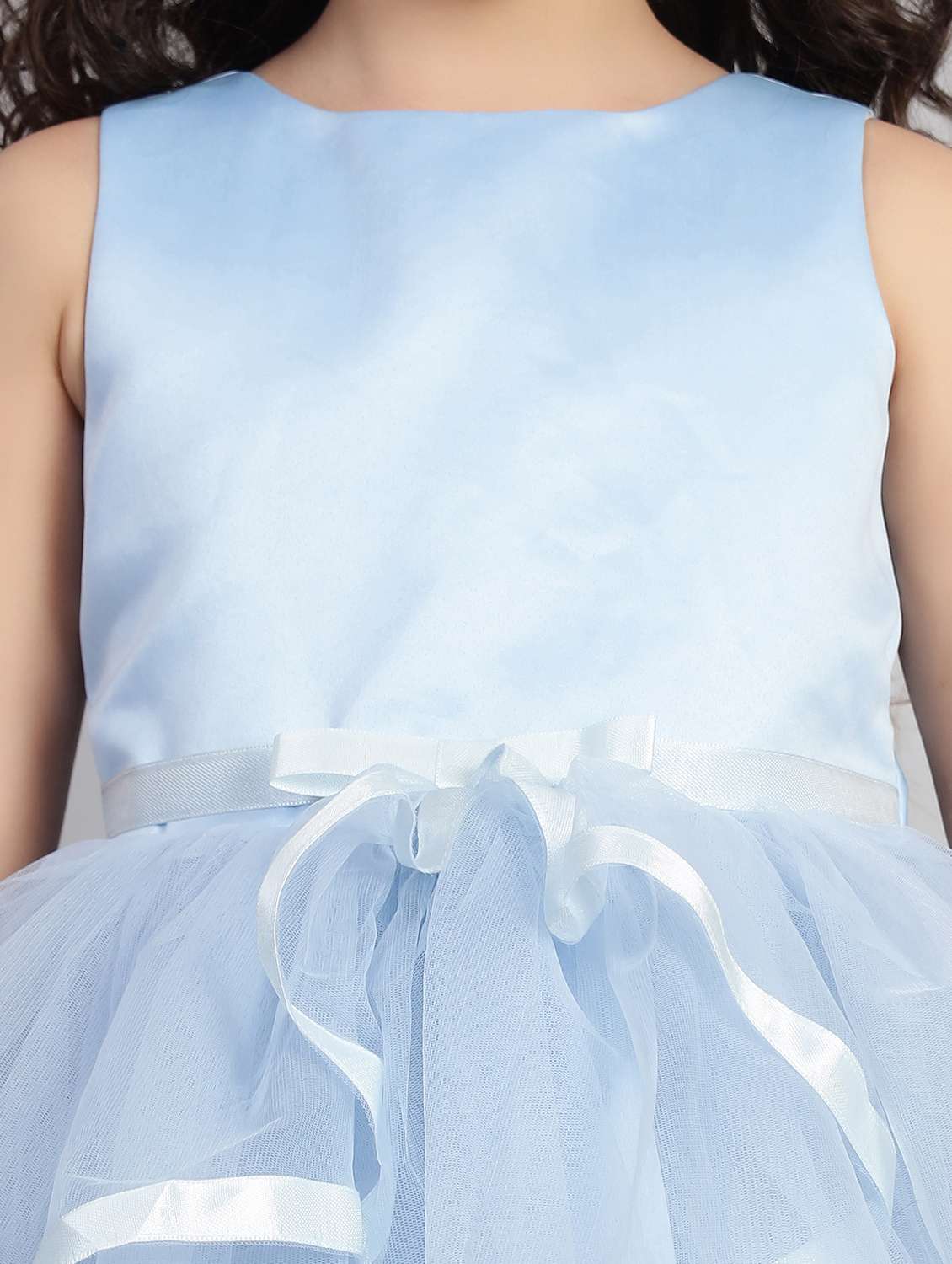 girls light blue sleeveless ruffle dress - 21961560 -  Standard Image - 5