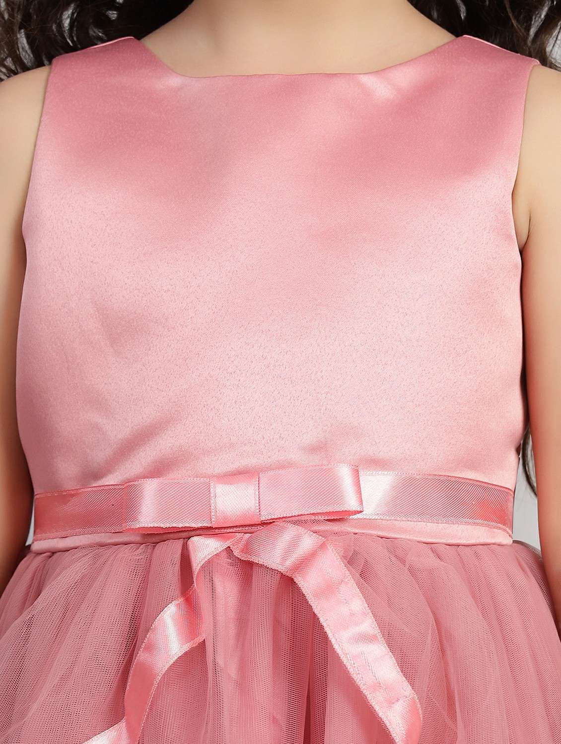 girls solid sleeveless ruffled dress - 21961562 -  Standard Image - 5