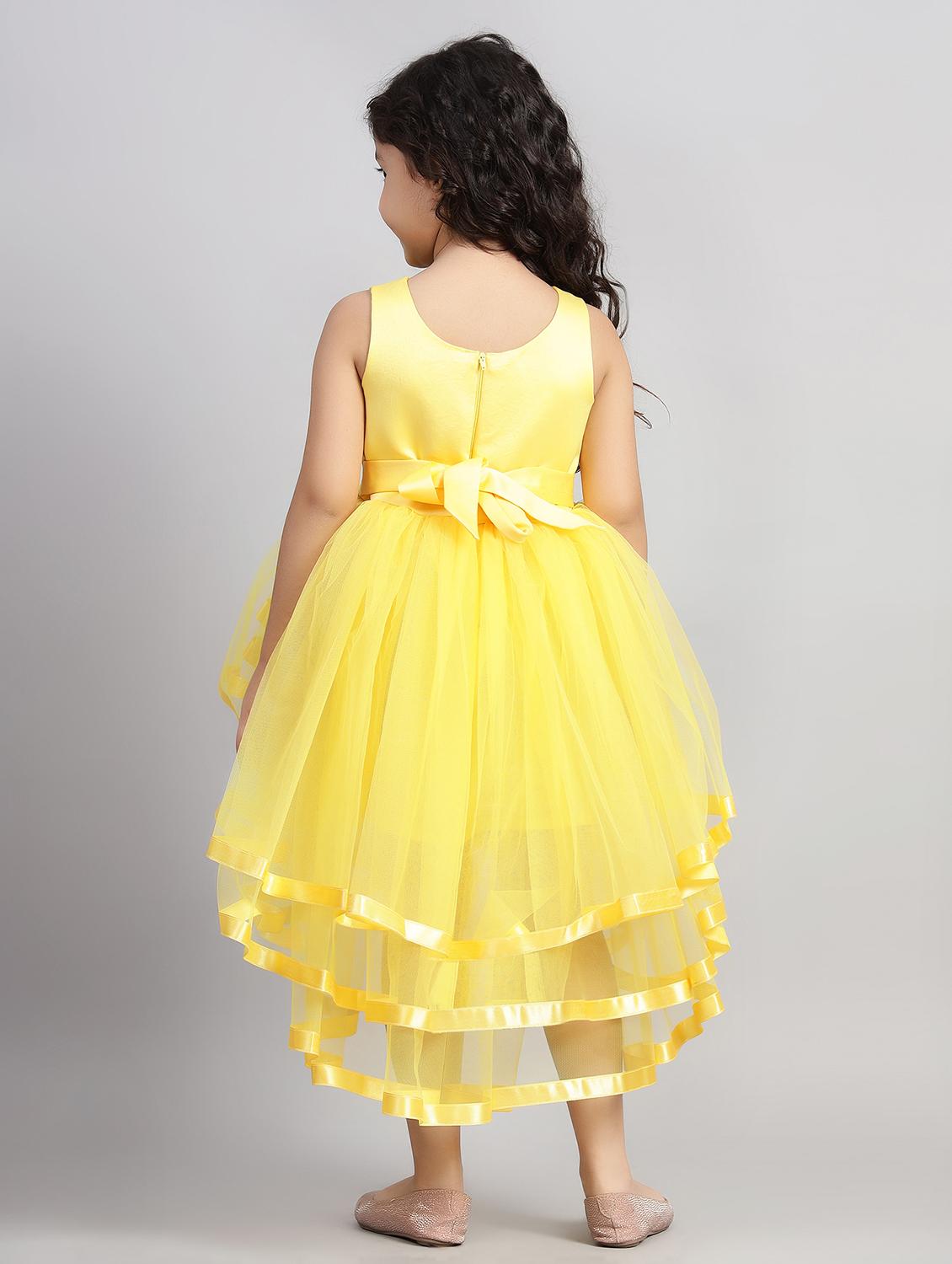 girls solid sleeveless ruffled dress - 21961563 - Standard Image - 3