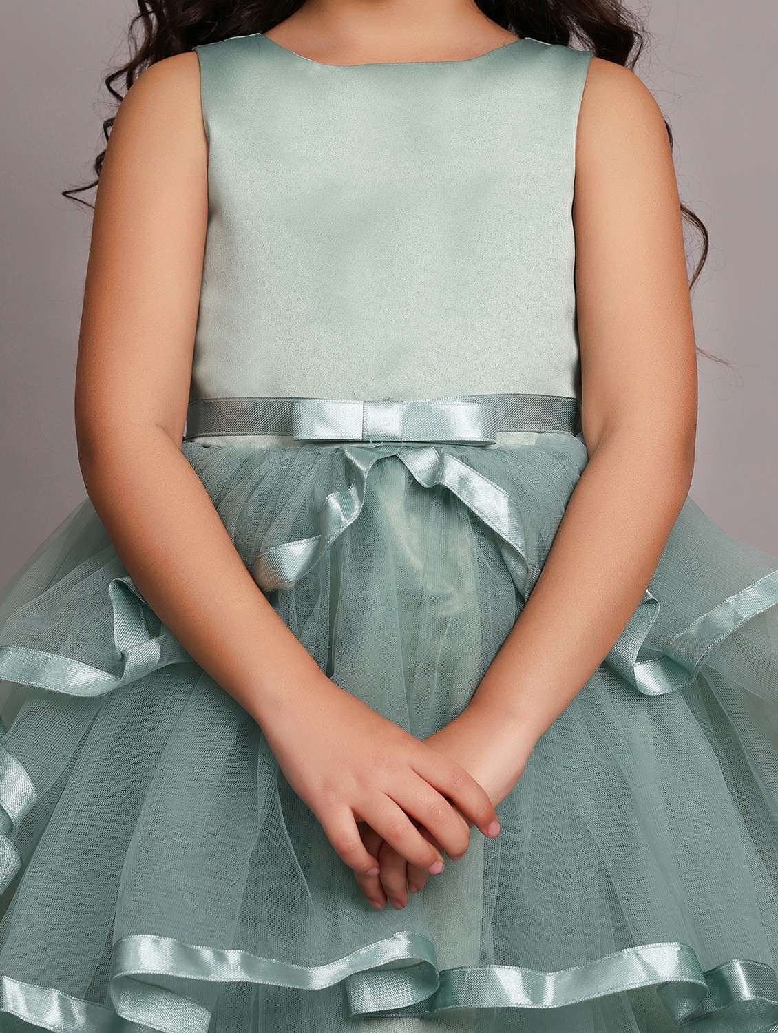 girls solid sleeveless ruffled dress - 21961565 -  Standard Image - 5