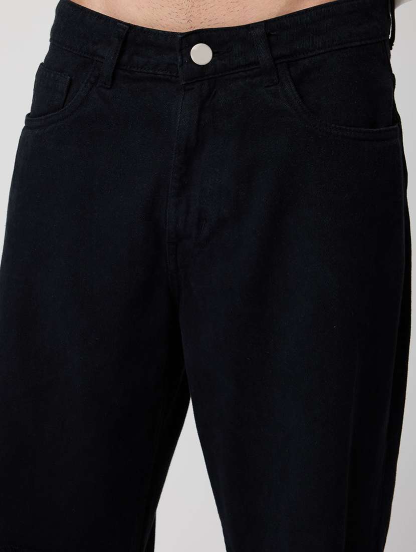 men slash knee mid rise full length baggy jeans - 21961626 -  Standard Image - 8