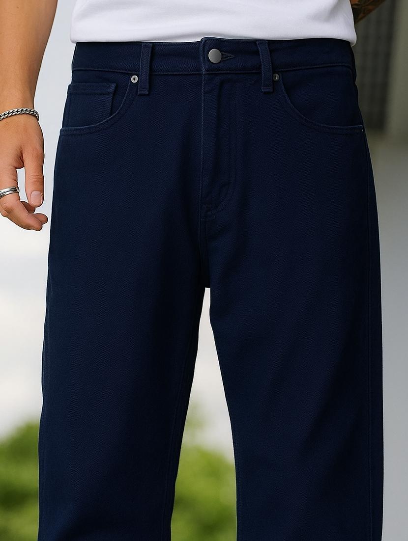 men plain mid rise full length baggy jeans - 21961638 - Standard Image - 5