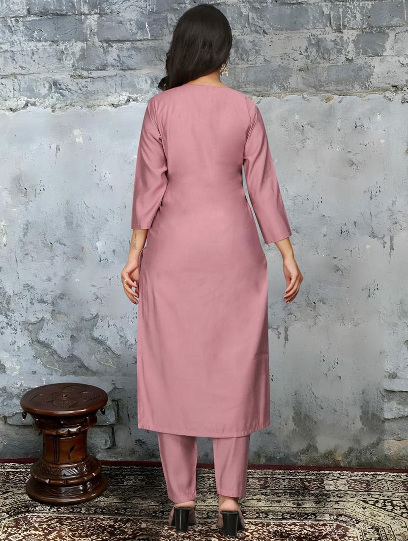 women three quarter sleeve kurta pant with dupatta set - 21961686 - Standard Image - 5