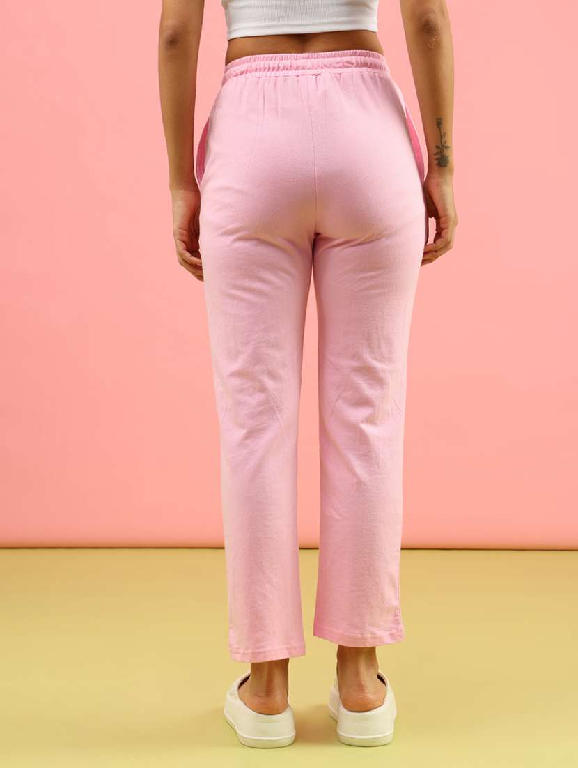 women solid mid rise regular fit track pant - 21961714 -  Standard Image - 3