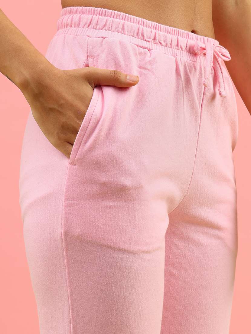 women solid mid rise regular fit track pant - 21961714 -  Standard Image - 5