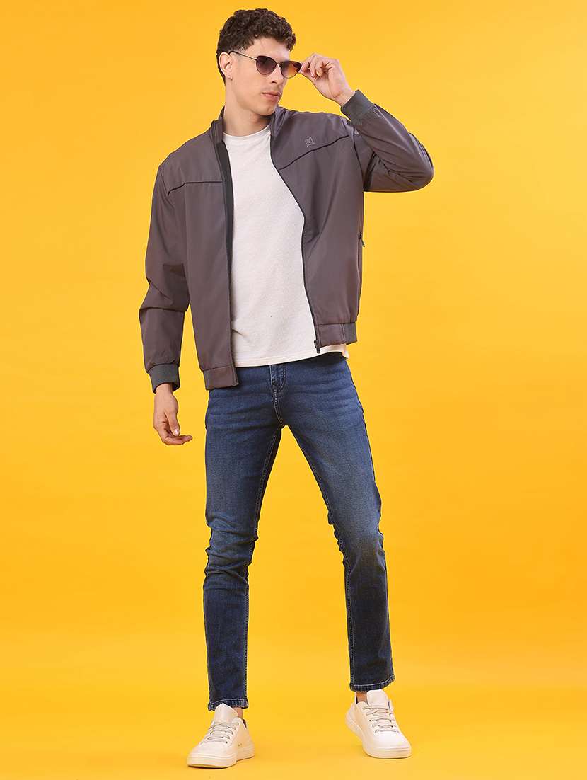 men solid long sleeve regualr fit casual jacket - 21961745 -  Standard Image - 5