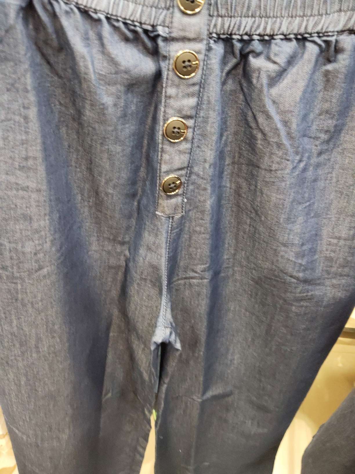 dark blue cotton trousers - 21961765 -  Zoom Image - 0