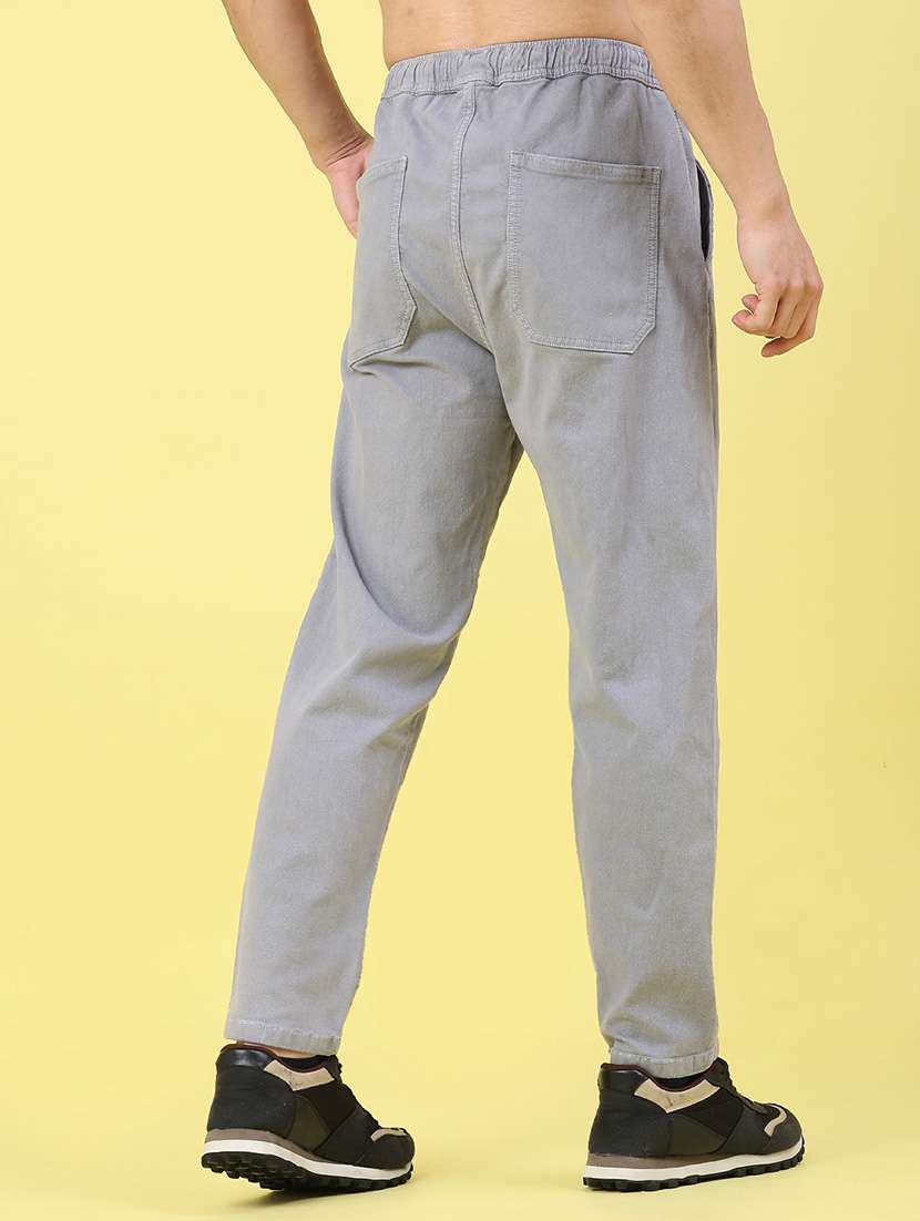 men solid mid rise chinos casual trouser - 21961778 -  Standard Image - 3