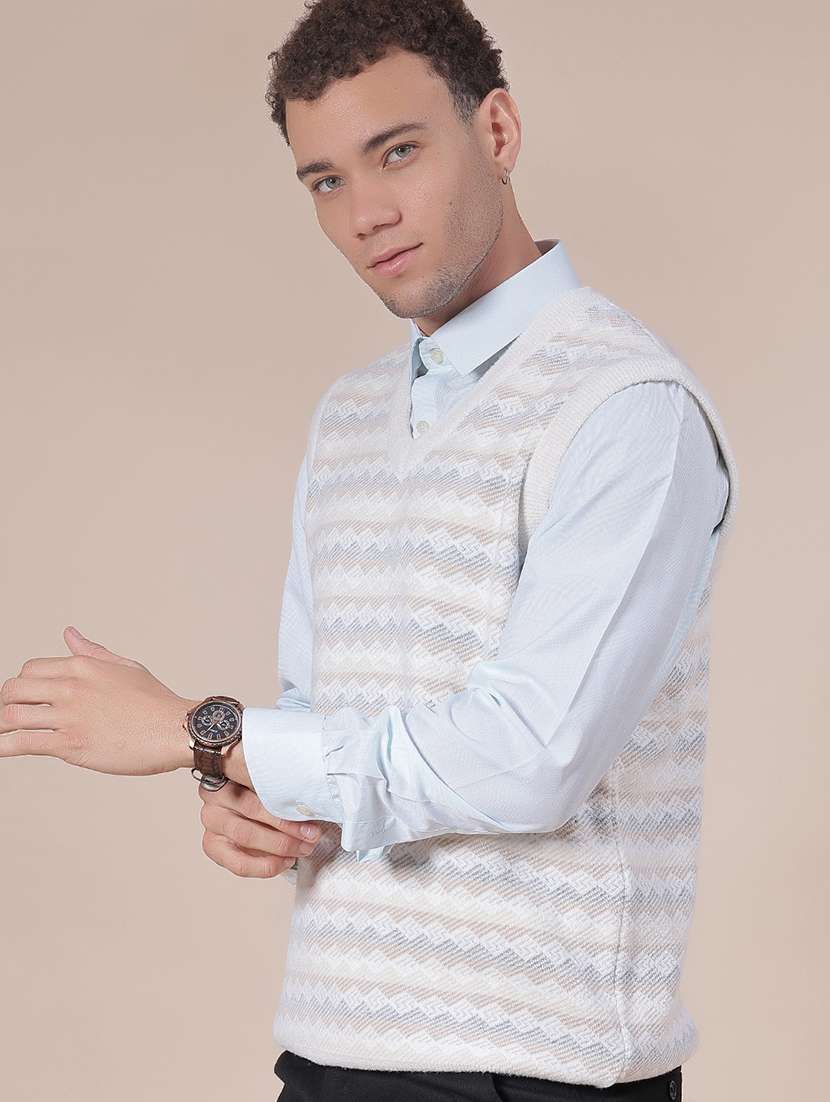 men self design sleeveless regular fit pullover - 21961793 -  Zoom Image - 0