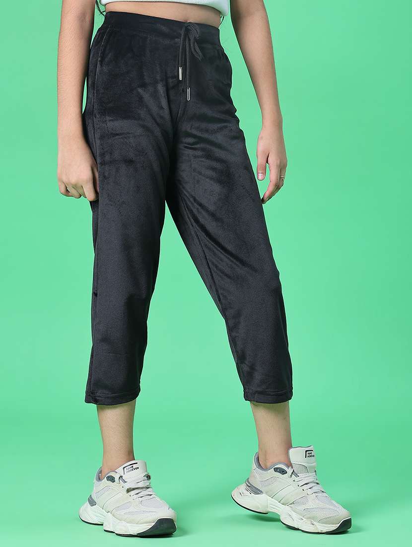 girls solid mid rise winterwear trouser - 21961836 -  Standard Image - 5