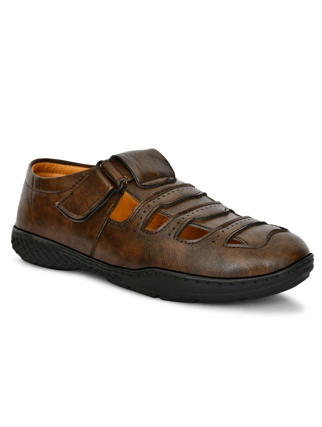 men brown fisherman sandal - 21961892 - Standard Image - 3