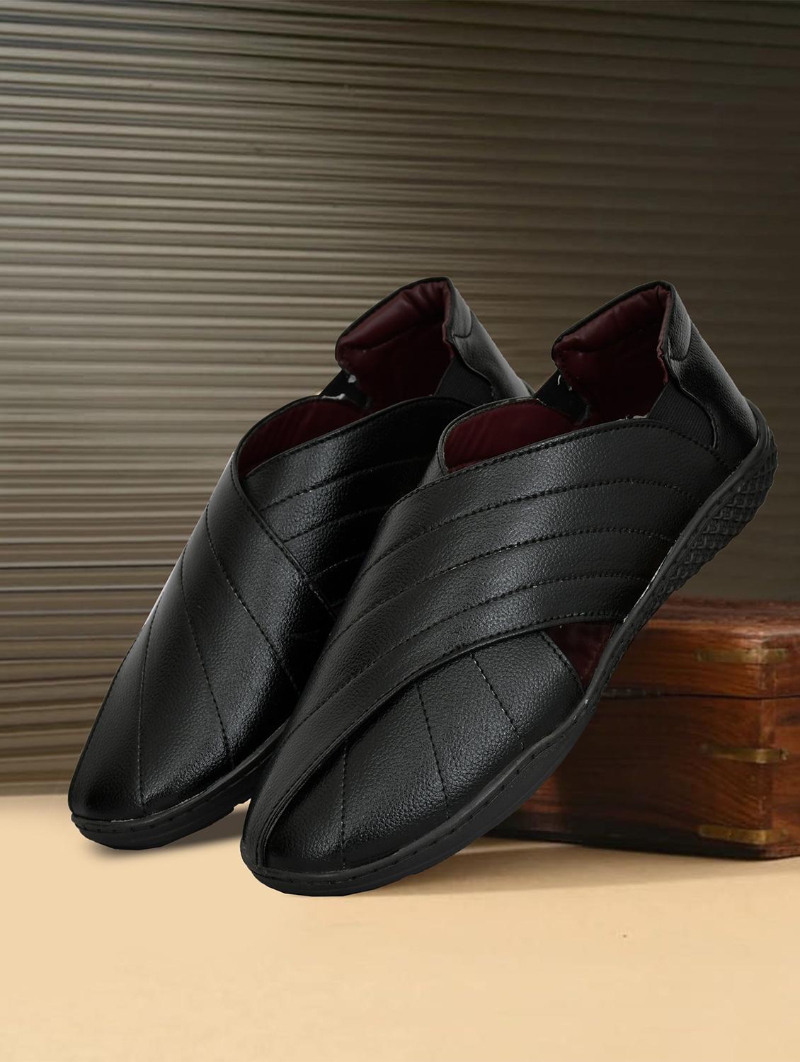 men black slip on sandal - 21961894 -  Zoom Image - 0