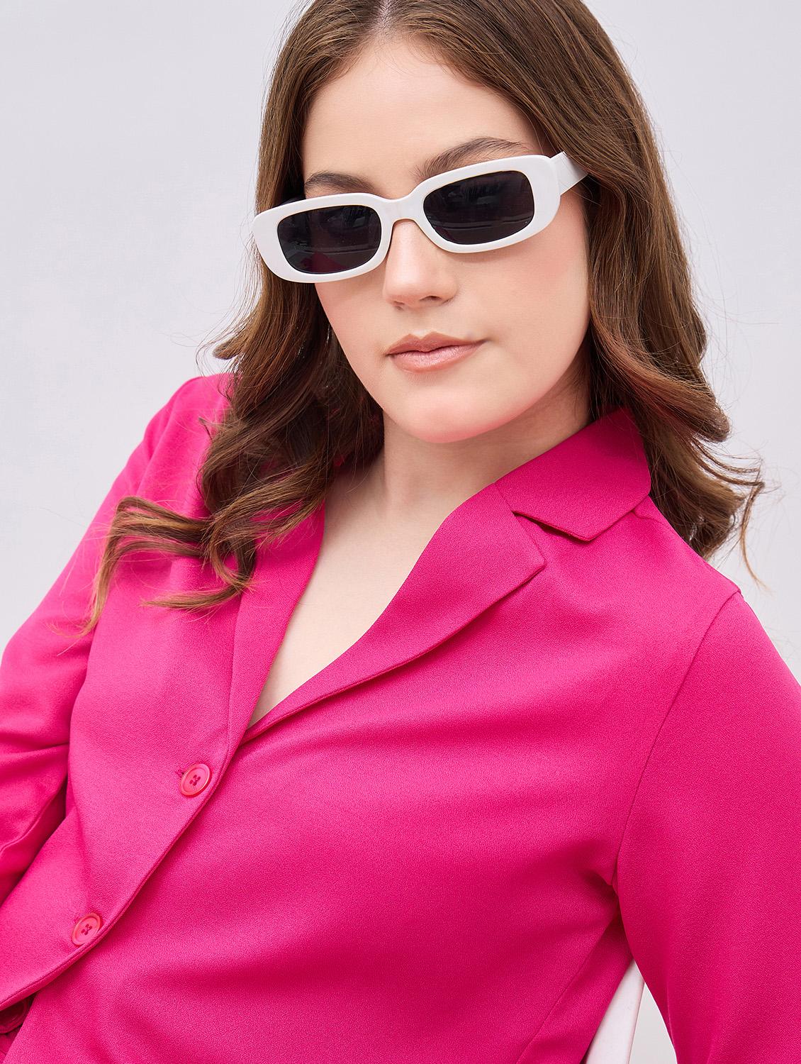 women pink solid blazer and trouser co-ord set - 21961925 - Standard Image - 5