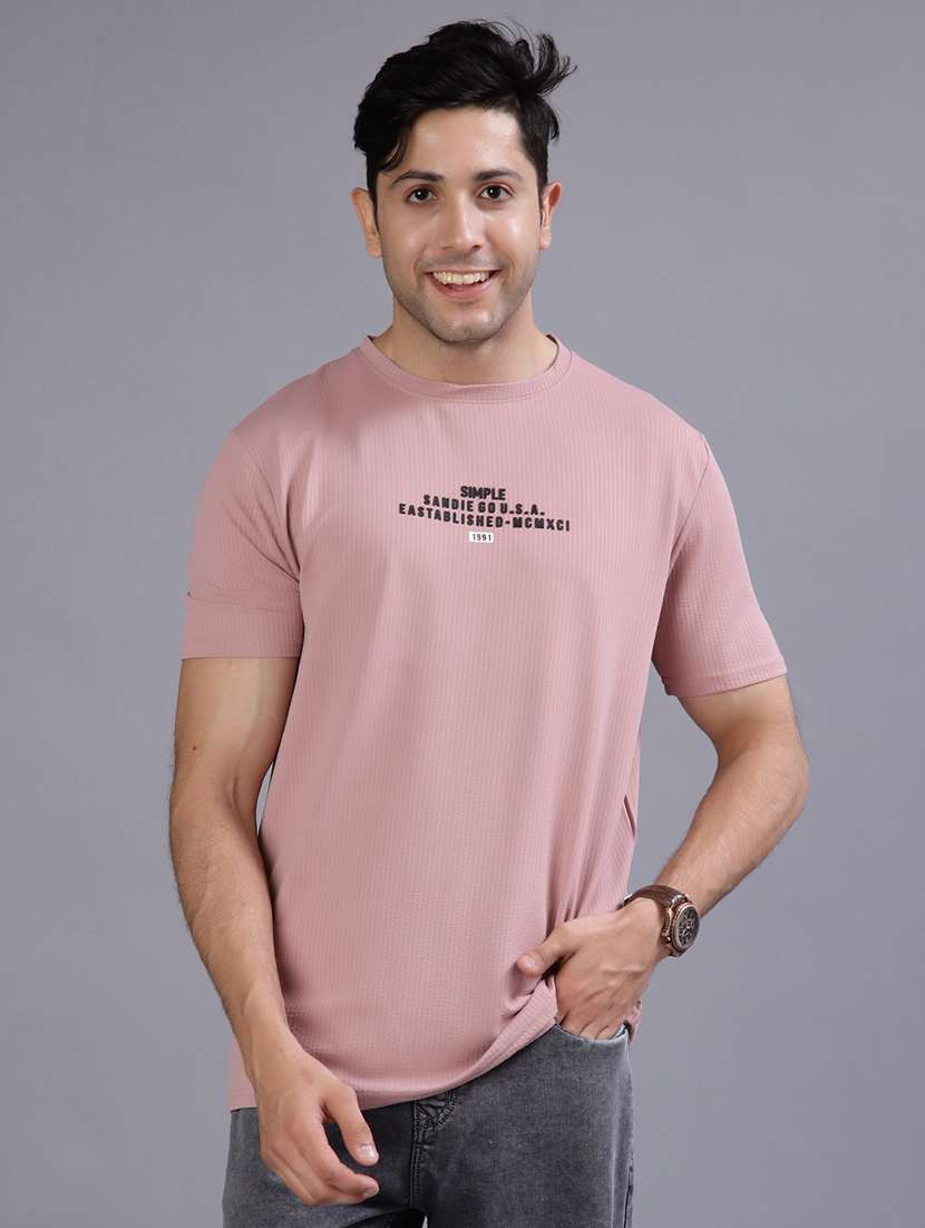 men chest print short sleeve regular fit t-shirt