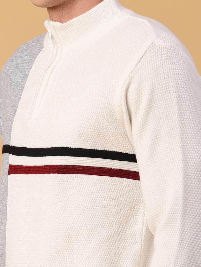 men color blocked long sleeve pullover - 21961966 -  Standard Image - 5