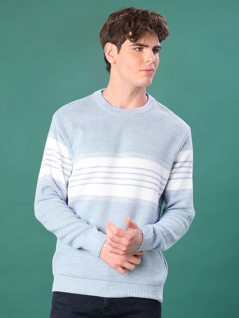 men striped long sleeve regular fit pullover  - 21961970 -  Standard Image - 3